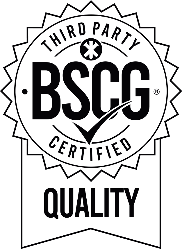 bscg quality seal white